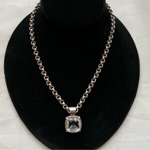 Belcher Chain Choker with Swarovski Pendant by MYKA DESIGNS